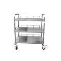 Factory Price Stainless Steel Medical Instrument Trolley Cart with Castors